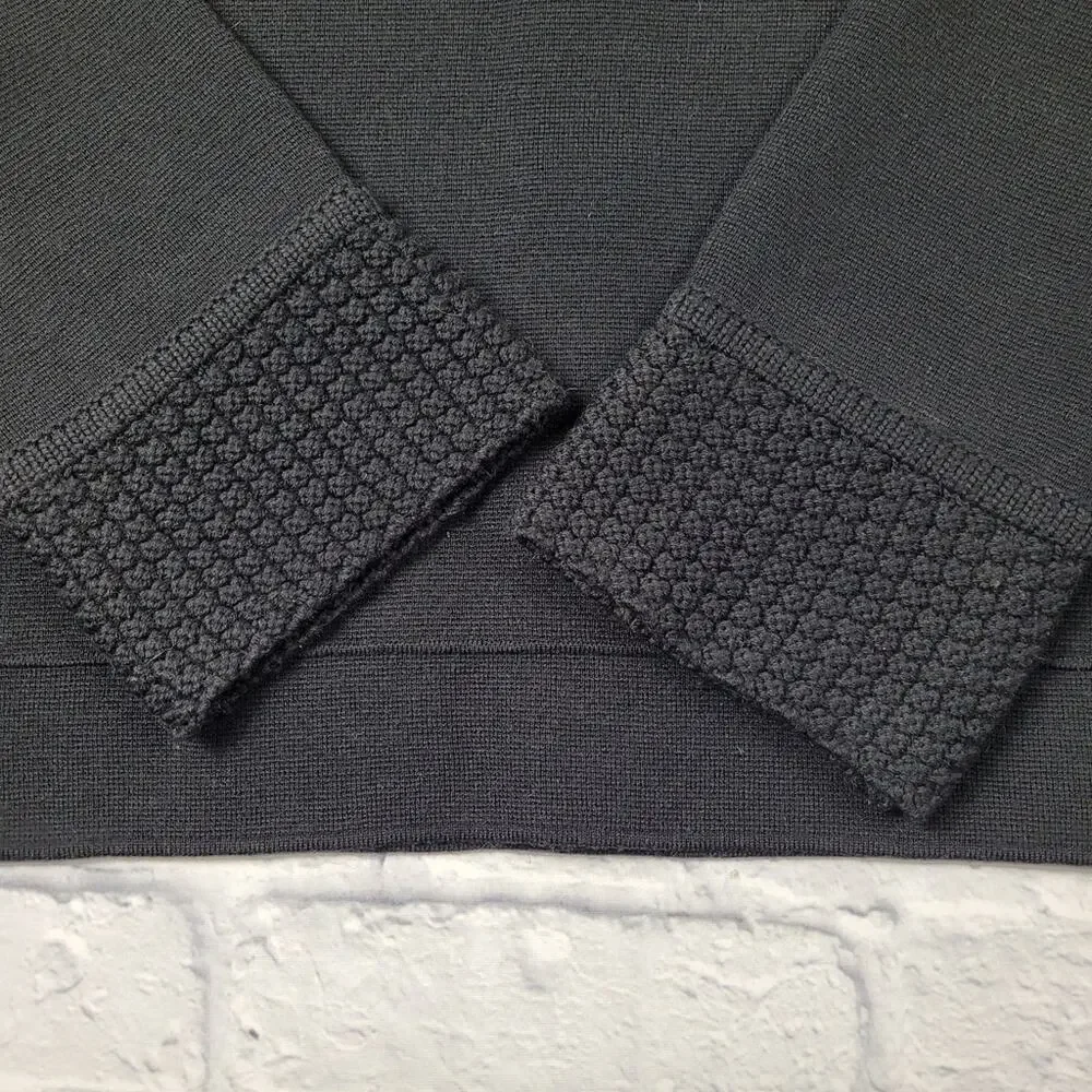 CAbi Black Jackie O Cropped Wool Blend Cardigan style #502 size Medium
